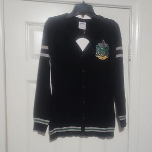 NWT Harry Potter x Hot Topic Slytherin V-neck Cardigan Sweater S